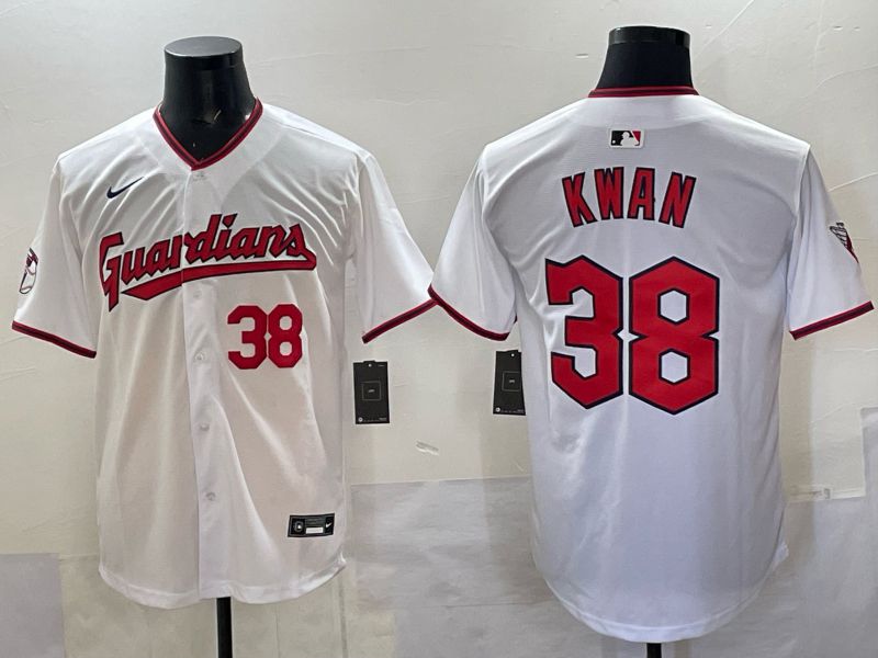 Men Cleveland Indians #38 Kwan White Nike MLB 2025 Jersey 03->cleveland indians->MLB Jersey